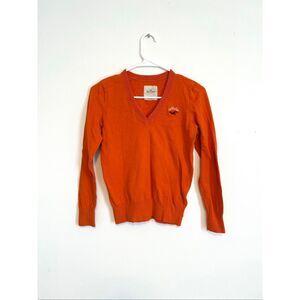 Y2K Hollister Orange Vneck Sweater